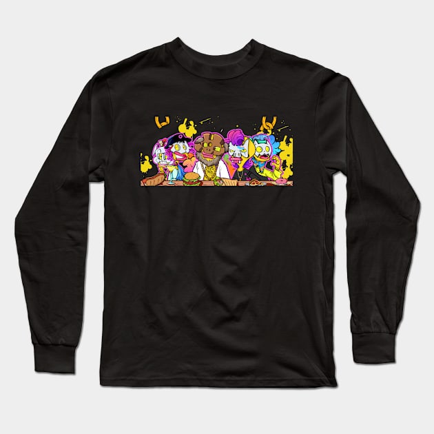 Last colorful supper inspired cartoon illustration design Long Sleeve T-Shirt by slluks_shop